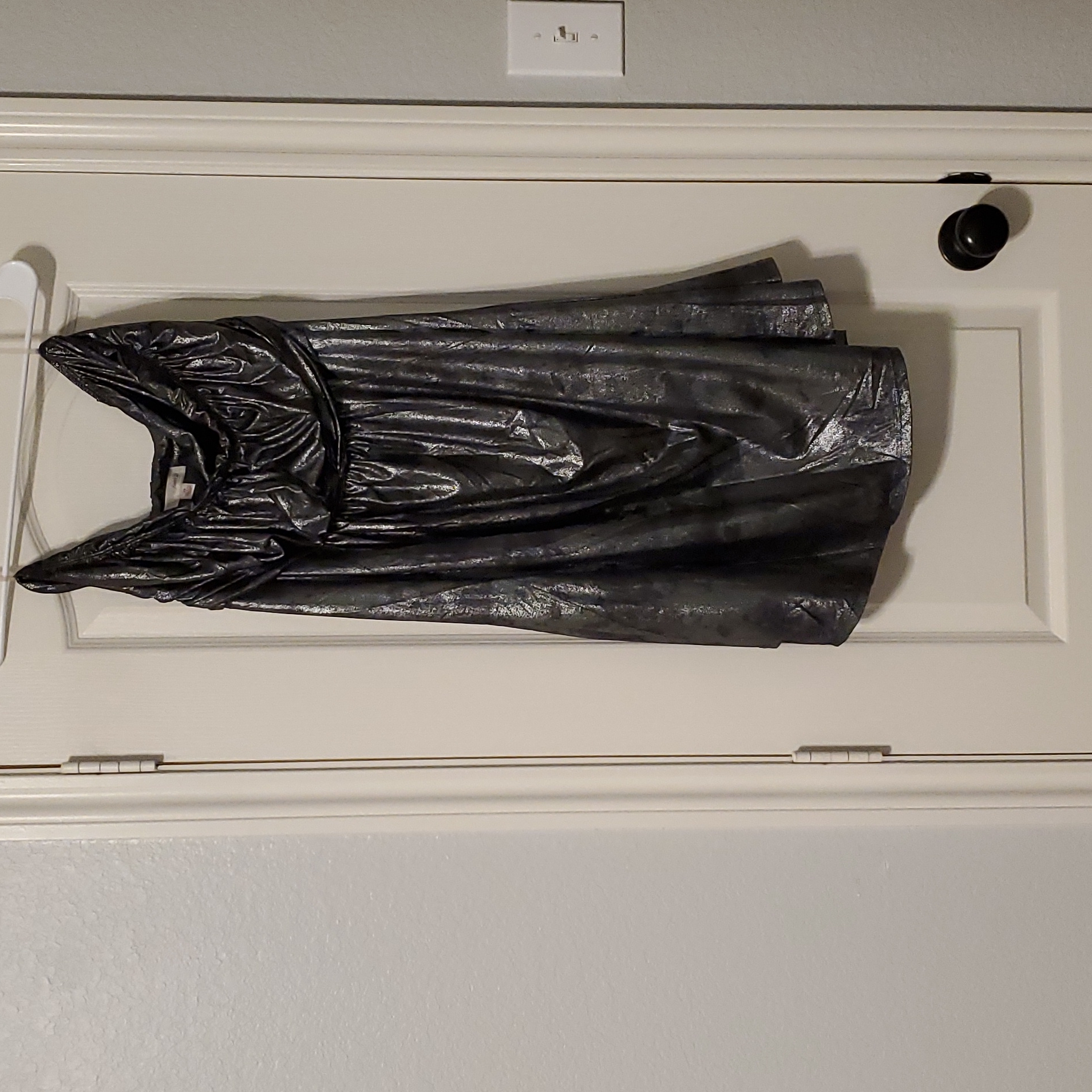 Sliver/ Black Strapless Dress